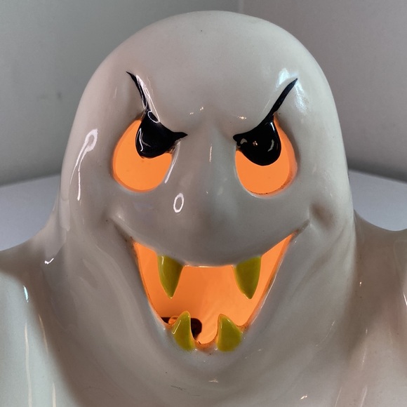 Vintage Accents Vintage Halloween Ceramic Ghoul Ghost Lighted Candy Dish Decoration Poshmark